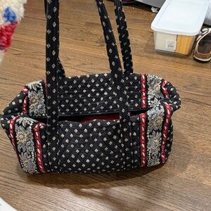 Vera Bradley Black and Red Quilted Shoulder Bag